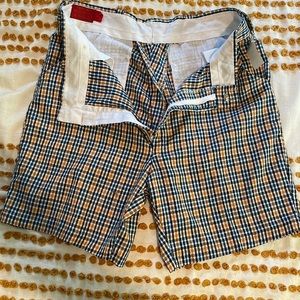 VINTAGE: Sears mens gingham shorts: size: 34 (fits slightly smaller)